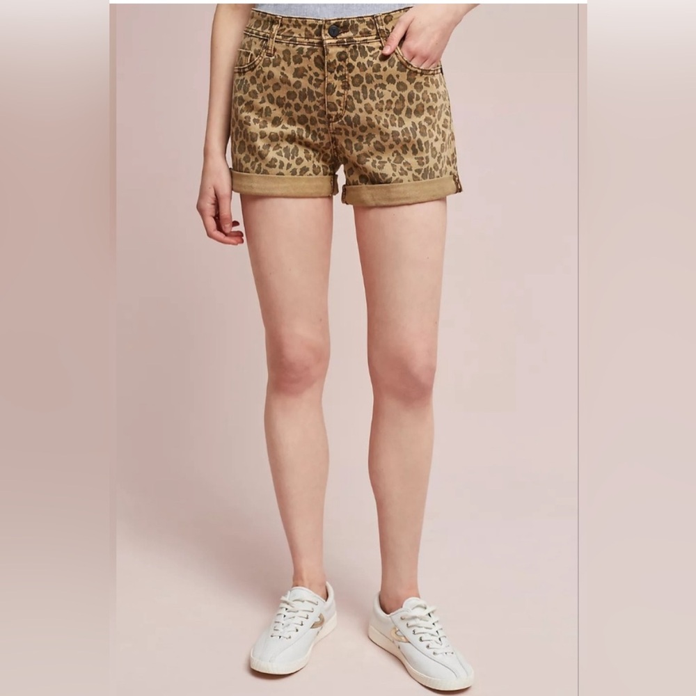 Anthropologie Leopard Print Shorts - Brown